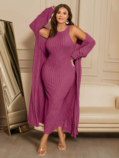 SOLEIL™ PLUS SIZE RIBBED TWO-PIECE SET