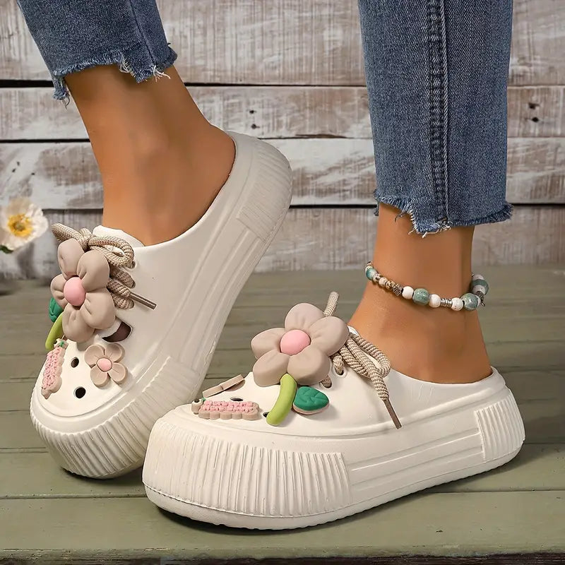 ELIRA™ CHIC BOW THICK SOLE PLATFORM CLOGS