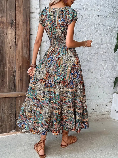 SCARLET™ VIBRANT PAISLEY PRINT DRESS