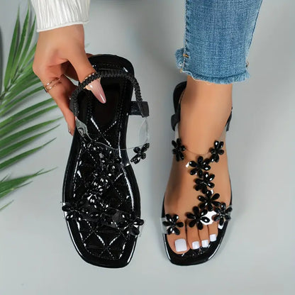 SOMERSET™ WOMEN'S SPARKLING RHINESTONE BUTTERFLY FLAT SANDALS