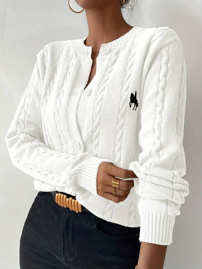 REA™ COMFORTABLE CABLE KNITTED CARDIGAN