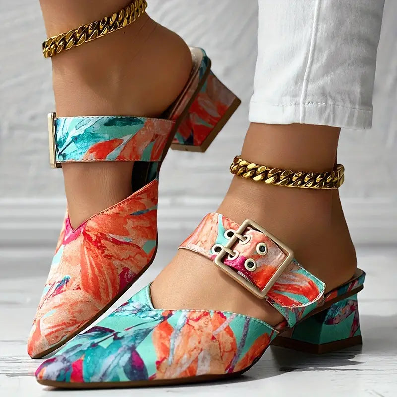 BAHARI™ VIBRANT CHUNKY HEEL ORTHOPEDIC SANDALS