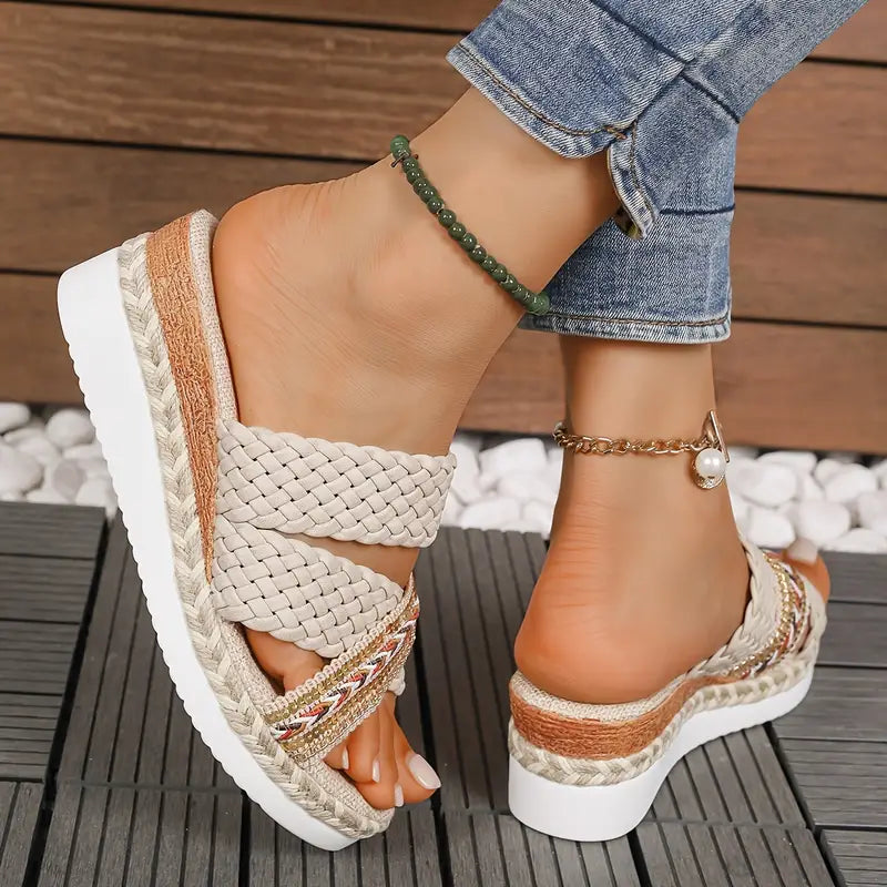 KAYELA™ STYLISH WOMEN'S BRAIDED PLATFORM SANDALS