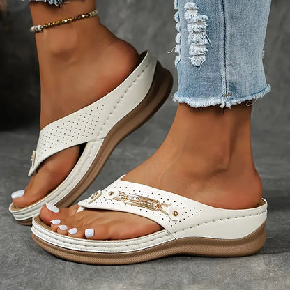 TERRA™ COMFY CHIC WEDGE THONG SANDALS