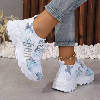 DOREEN™ BUTTERFLY PATTERN SNEAKERS