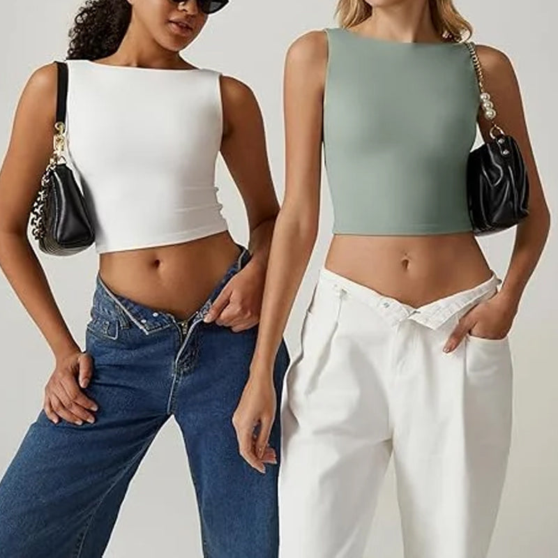 SIMONE™ | SEXY BACKLESS SLEEVELESS CROP TOP