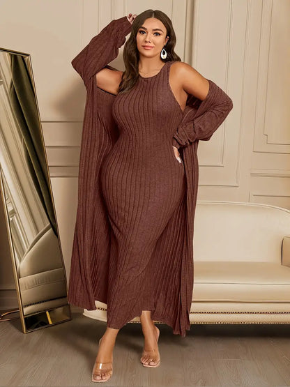 SOLEIL™ PLUS SIZE RIBBED TWO-PIECE SET