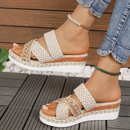 KAYELA™ STYLISH WOMEN'S BRAIDED PLATFORM SANDALS