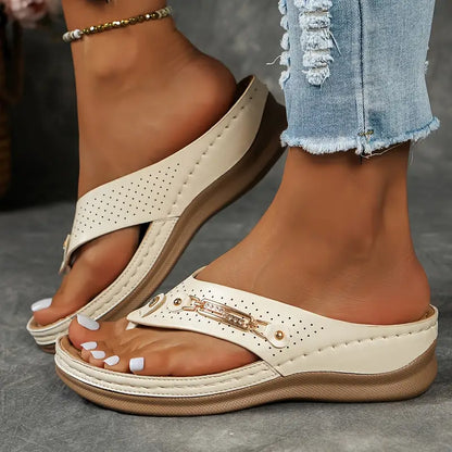 TERRA™ COMFY CHIC WEDGE THONG SANDALS