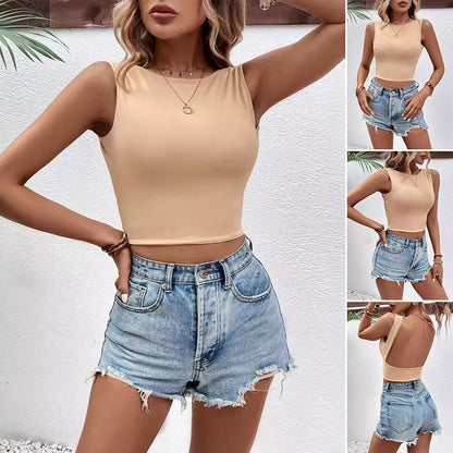 SIMONE™ | SEXY BACKLESS SLEEVELESS CROP TOP