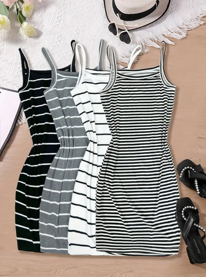 BODHI™ SET OF 4 STRIPED AND SLEEVELESS DRESSES