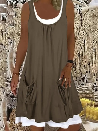 ADDISON™ ROUND NECK DRESS FOR CASUAL STYLING