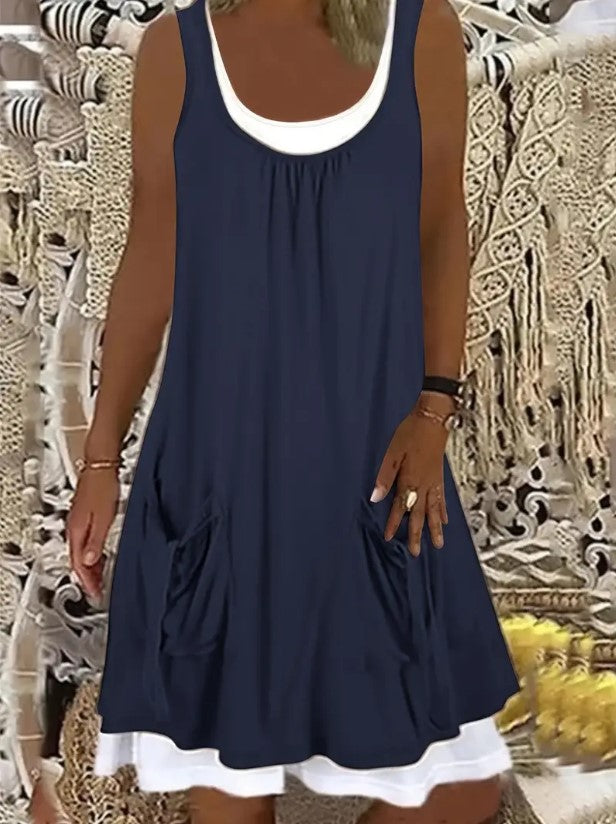 ADDISON™ ROUND NECK DRESS FOR CASUAL STYLING