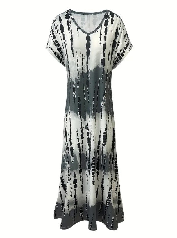 AYLA™ ASYMMETRICAL AND ELEGANT V-NECK DRESS