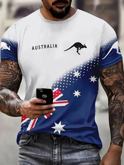 AUSTRALIA™ MEN'S T-SHIRT WITH AUSTRALIA PRINT DESIGN