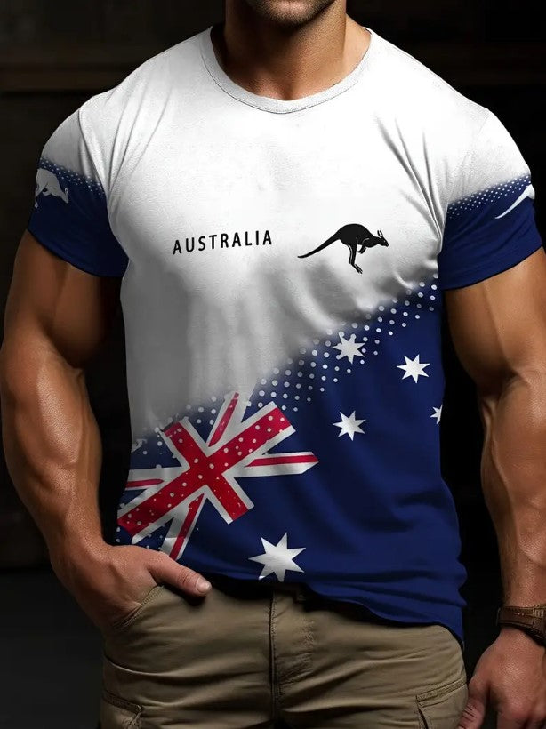 AUSTRALIA™ MEN'S T-SHIRT WITH AUSTRALIA PRINT DESIGN