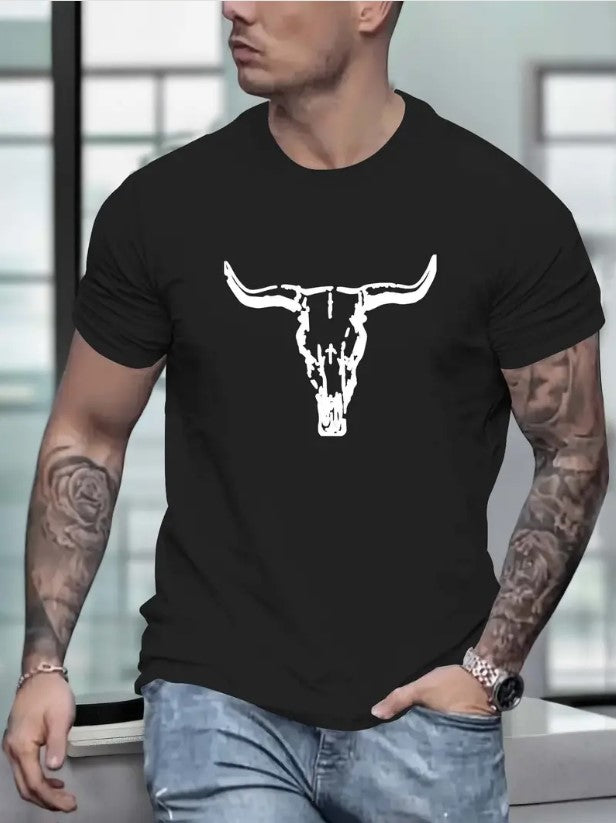 MAX™ UNISEX COTTON T-SHIRT WITH BULL PRINT