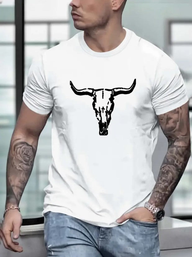 MAX™ UNISEX COTTON T-SHIRT WITH BULL PRINT