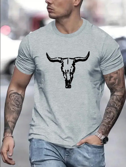 MAX™ UNISEX COTTON T-SHIRT WITH BULL PRINT