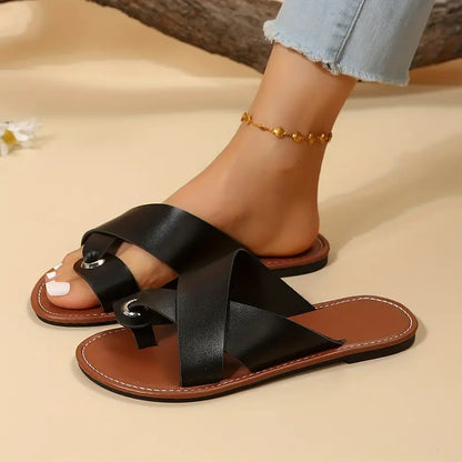 MACKAY™ COMFORTABLE TOE LOOP SLIDE SANDALS