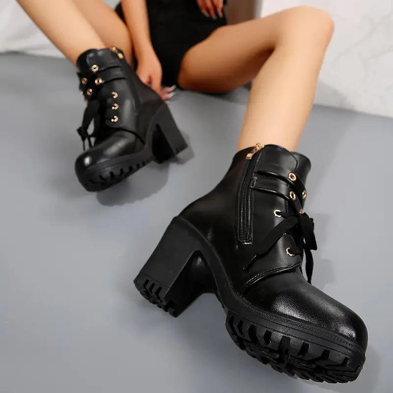 ESMEE™ WOMEN'S CHUNKY HEELED BOOTIES