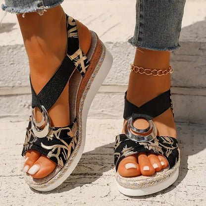 DIARA™ VINTAGE ORTHOPEDIC PLATFORM SANDALS