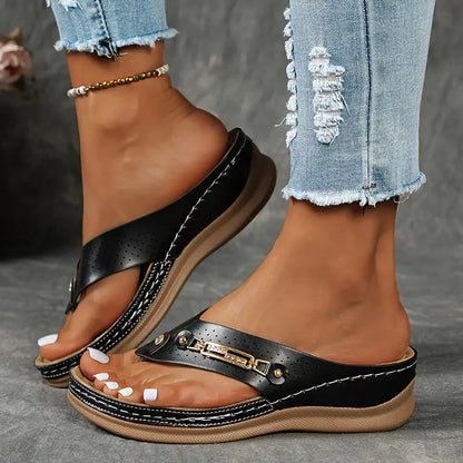 TERRA™ COMFY CHIC WEDGE THONG SANDALS