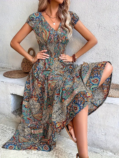 SCARLET™ VIBRANT PAISLEY PRINT DRESS