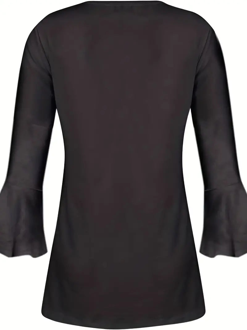 GABRIELLE™ SEASON-READY CHIC RUCHED BUST SOLID BLOUSE