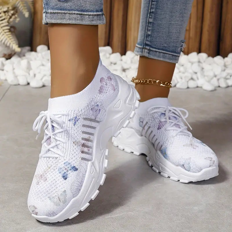 DOREEN™ BUTTERFLY PATTERN SNEAKERS