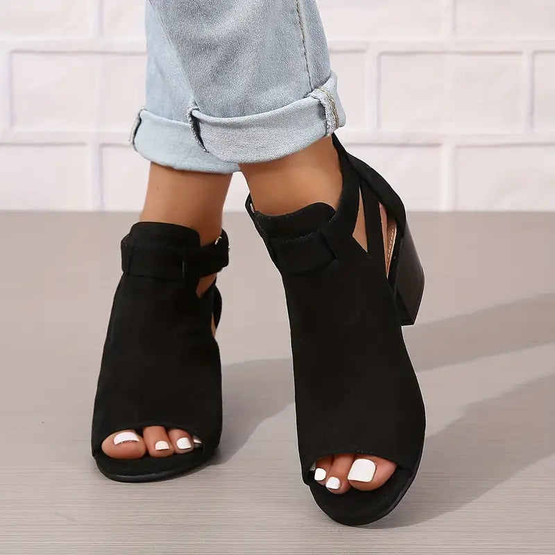 NARRABRI™ CHIC RETRO PEEP TOE SANDALS