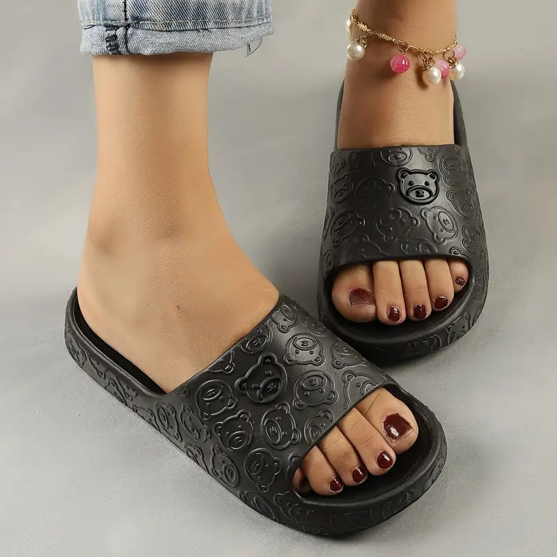 ROCKDALE™ WOMEN'S CUTE BEAR PATTERN SLIDES