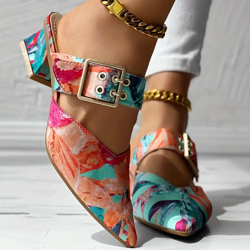 BAHARI™ VIBRANT CHUNKY HEEL ORTHOPEDIC SANDALS