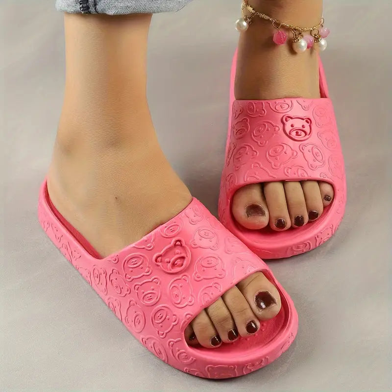 ROCKDALE™ WOMEN'S CUTE BEAR PATTERN SLIDES